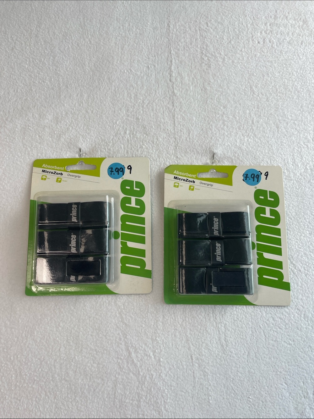 Prince MicroZorb Absorbent Overgrip Tennis Racquet Black 6 Pack New In Package